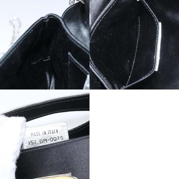 DIOR Chain Shoulder Bag Suede Black - Picture 12 of 12